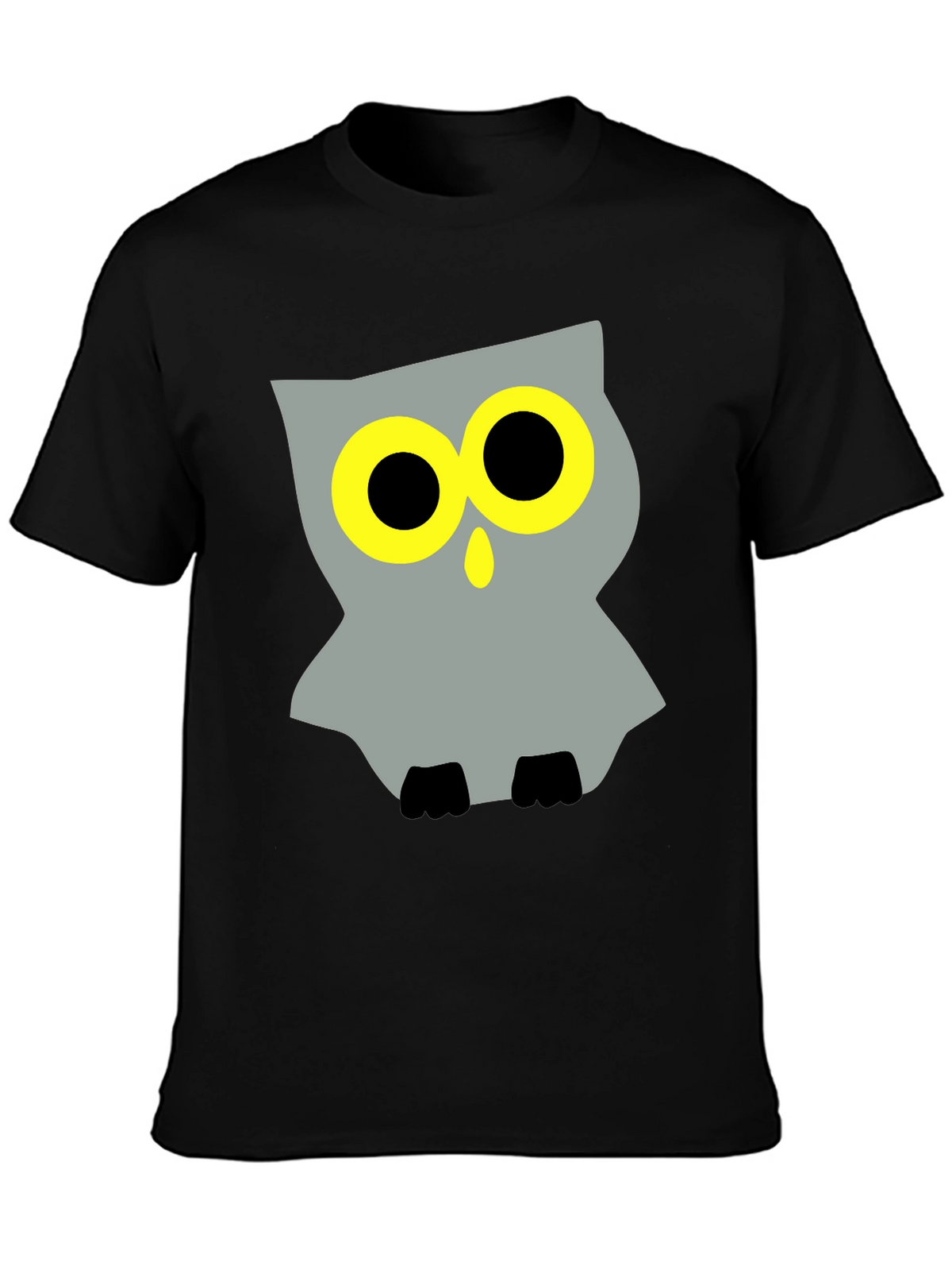 Cool Owl Graphic Black T-Shirt