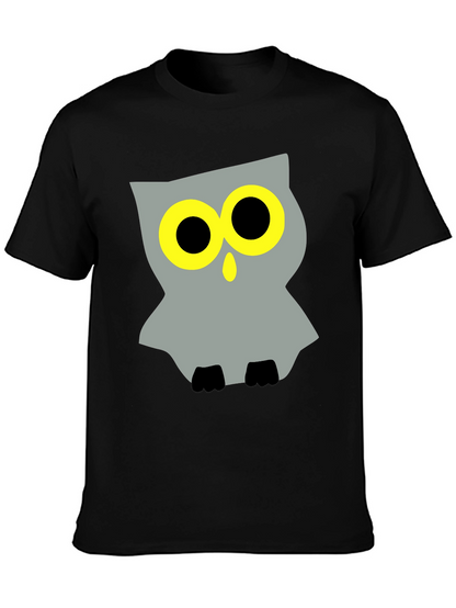 Cool Owl Graphic Black T-Shirt