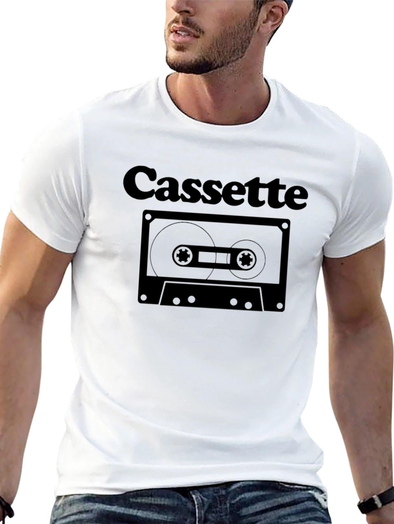 Retro Cassette Tape Graphic T-Shirt - Classic Design
