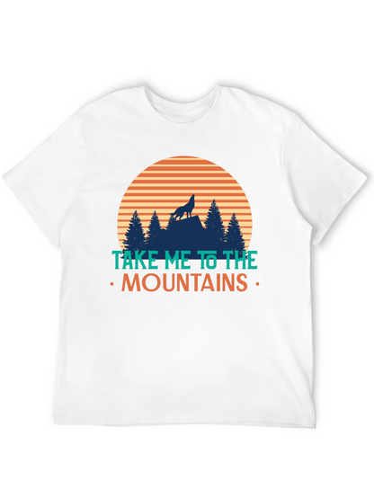 Take Me To The Mountains T-Shirt - Wolf Design