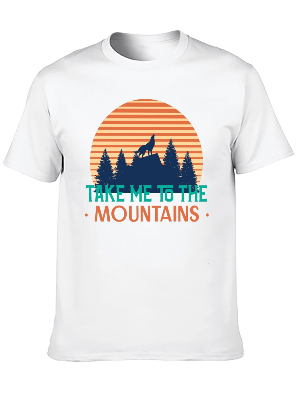 Take Me To The Mountains T-Shirt - Wolf Design