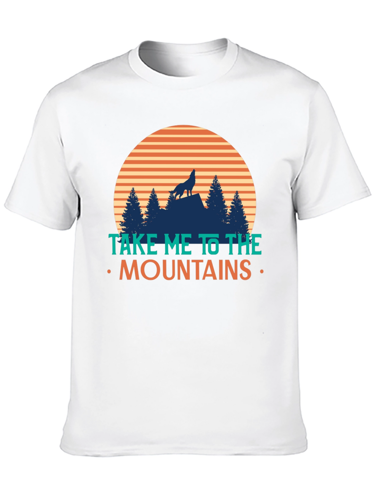 Take Me To The Mountains T-Shirt - Wolf Design