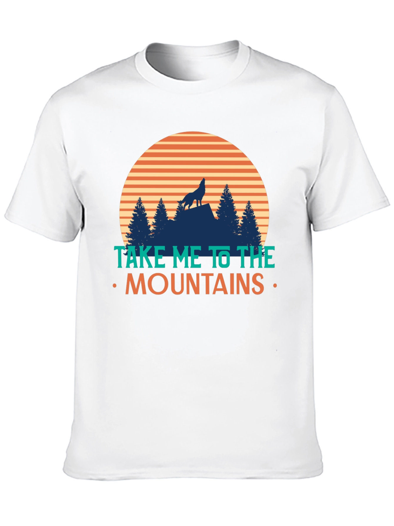 Take Me To The Mountains T-Shirt - Wolf Design