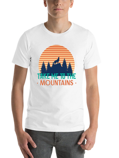 Take Me To The Mountains T-Shirt - Wolf Design