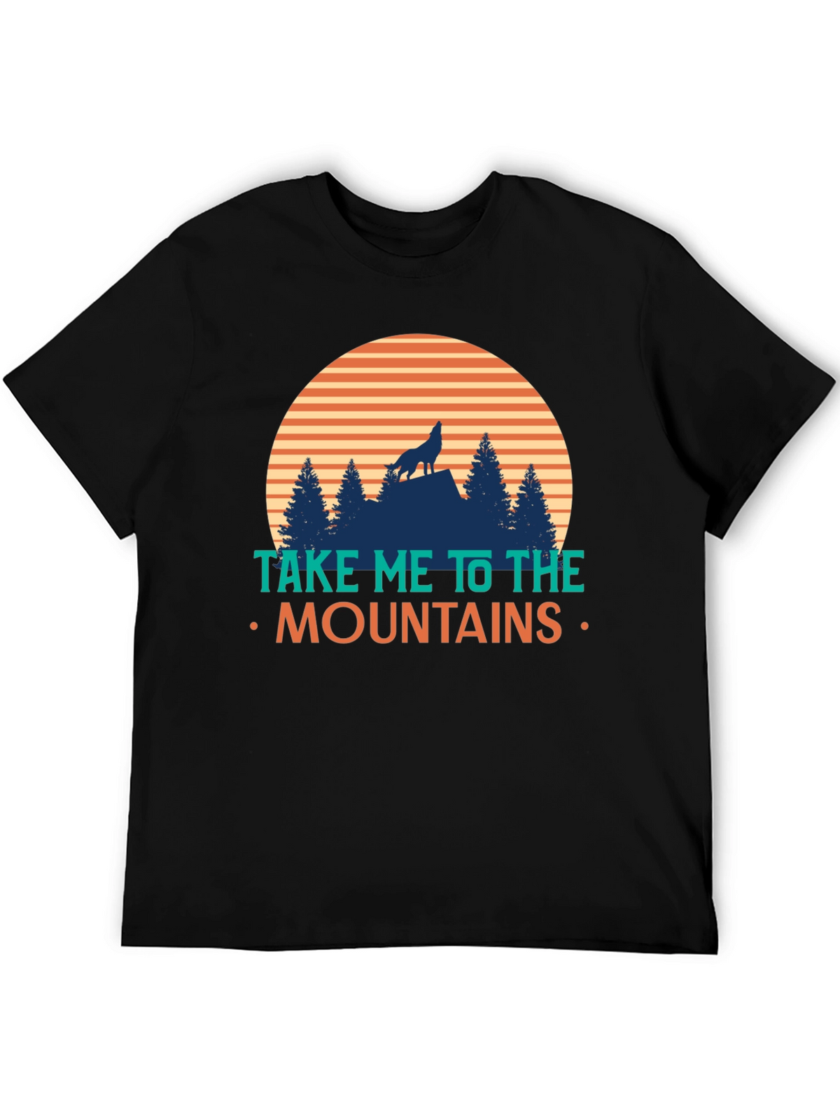 Take Me To The Mountains T-Shirt - Wolf Design