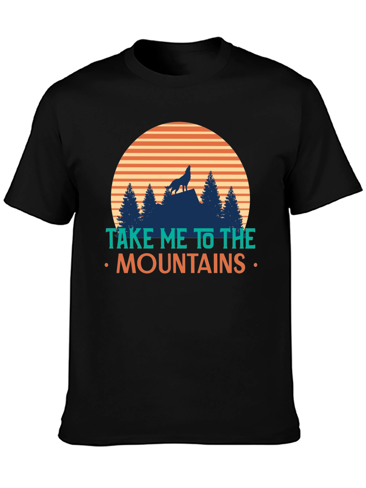 Take Me To The Mountains T-Shirt - Wolf Design