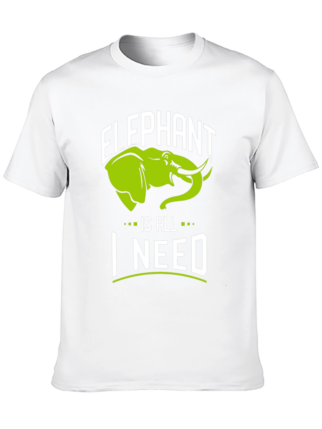 Elephant Is All I Need Black Graphic T-Shirt