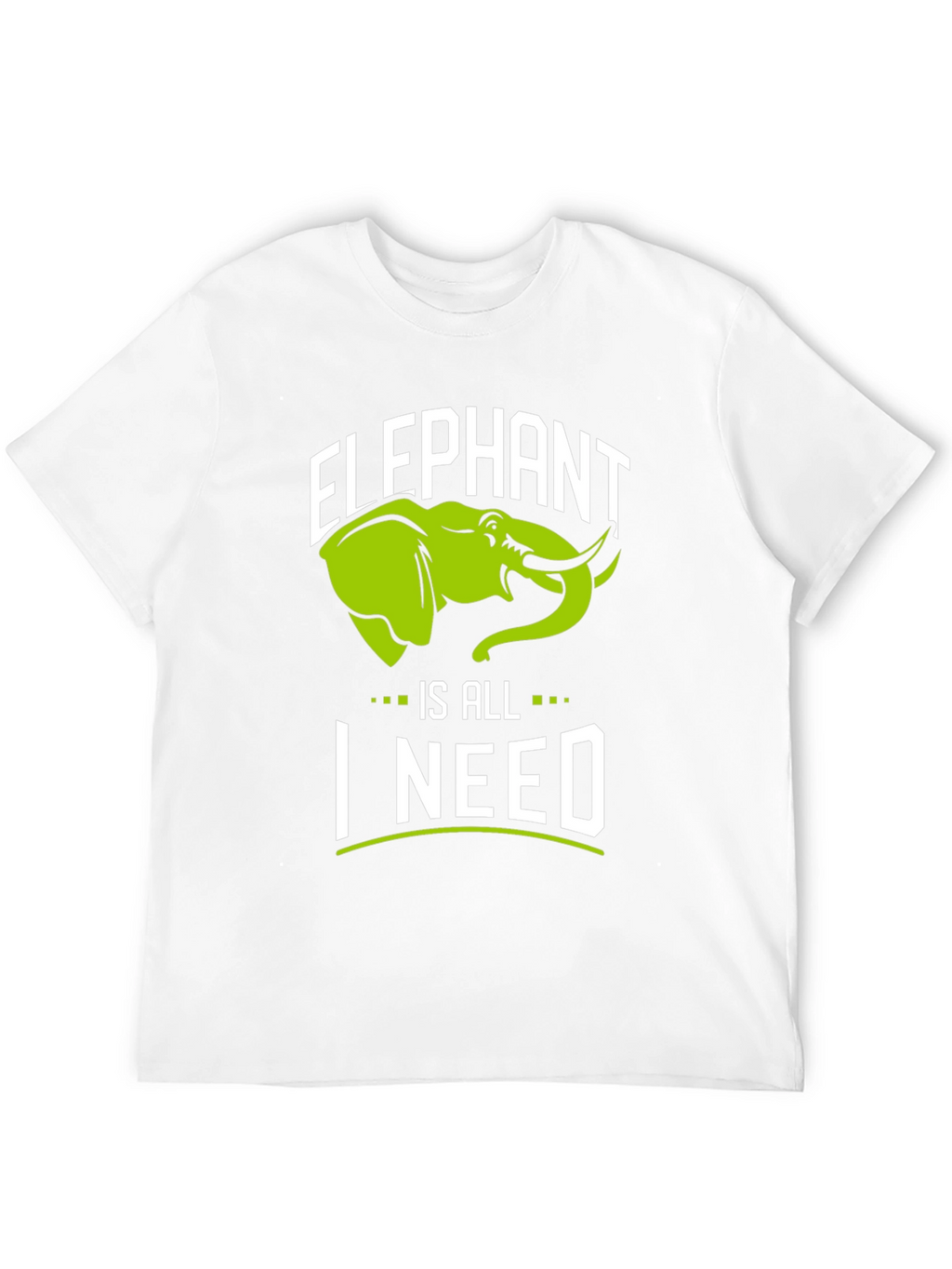 Elephant Is All I Need Black Graphic T-Shirt