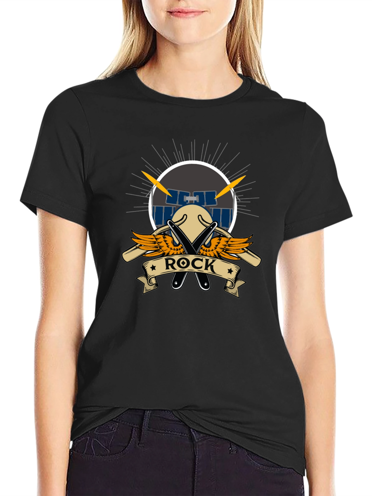 Rock Music T-Shirt - Drum Set Design