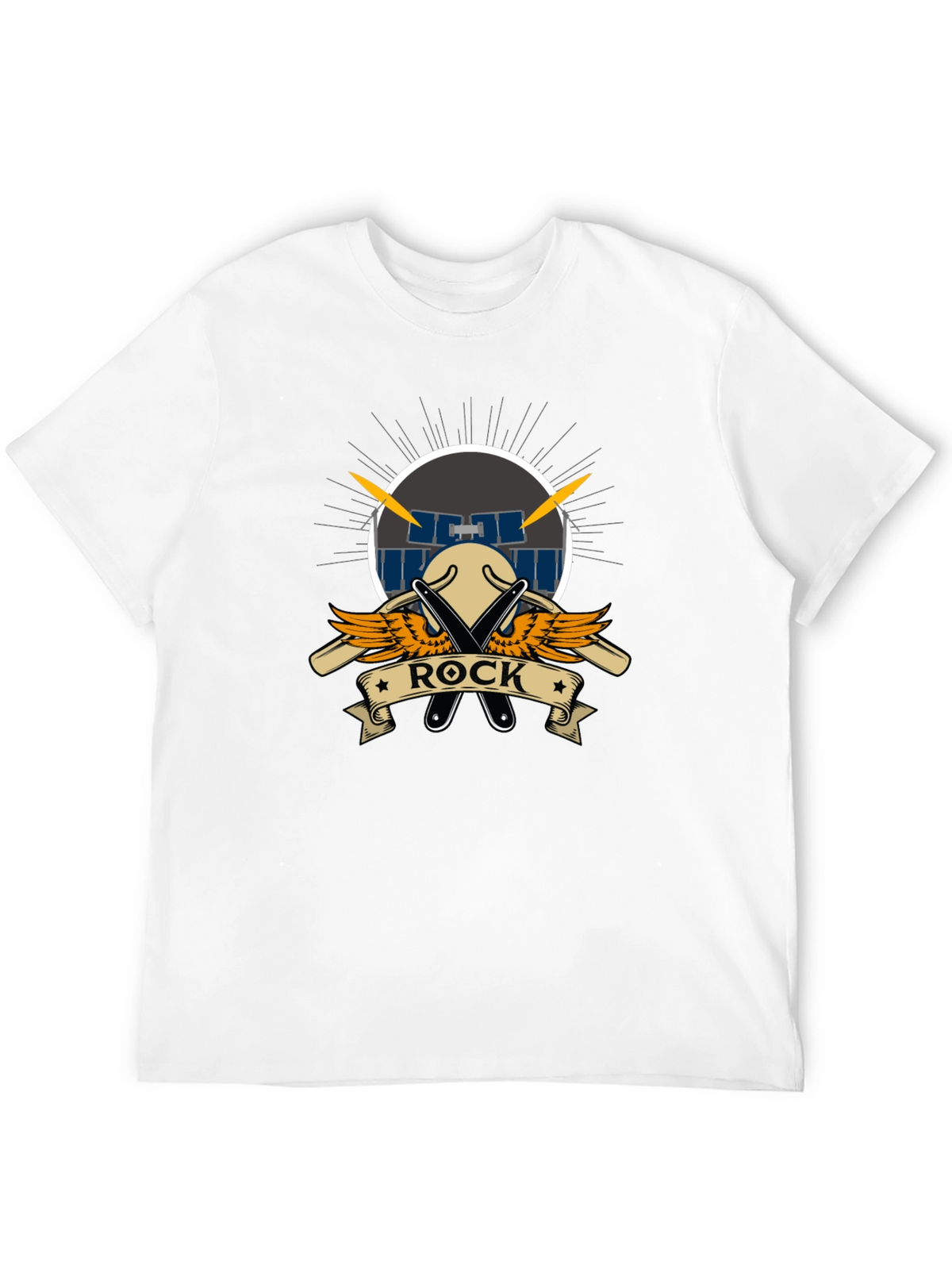 Rock Music T-Shirt - Drum Set Design