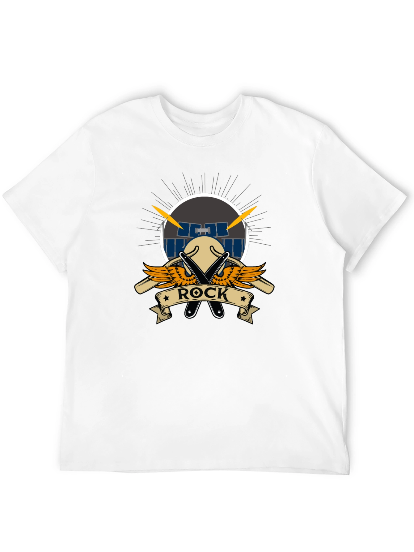 Rock Music T-Shirt - Drum Set Design
