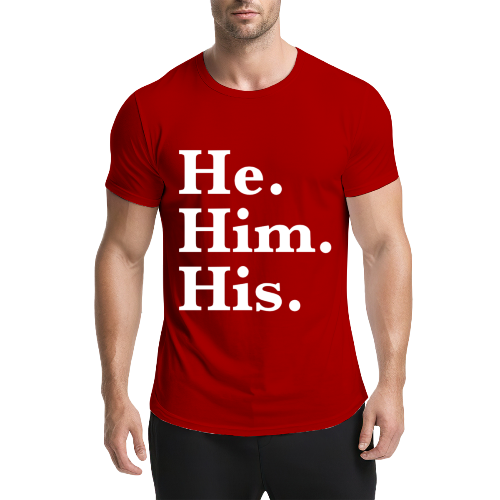 He Him His Pronoun Equality Purple Tee, LGBTQ Inclusive Minimal Aesthetic Shirt