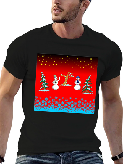 Festive Winter Snowman Graphic Tee