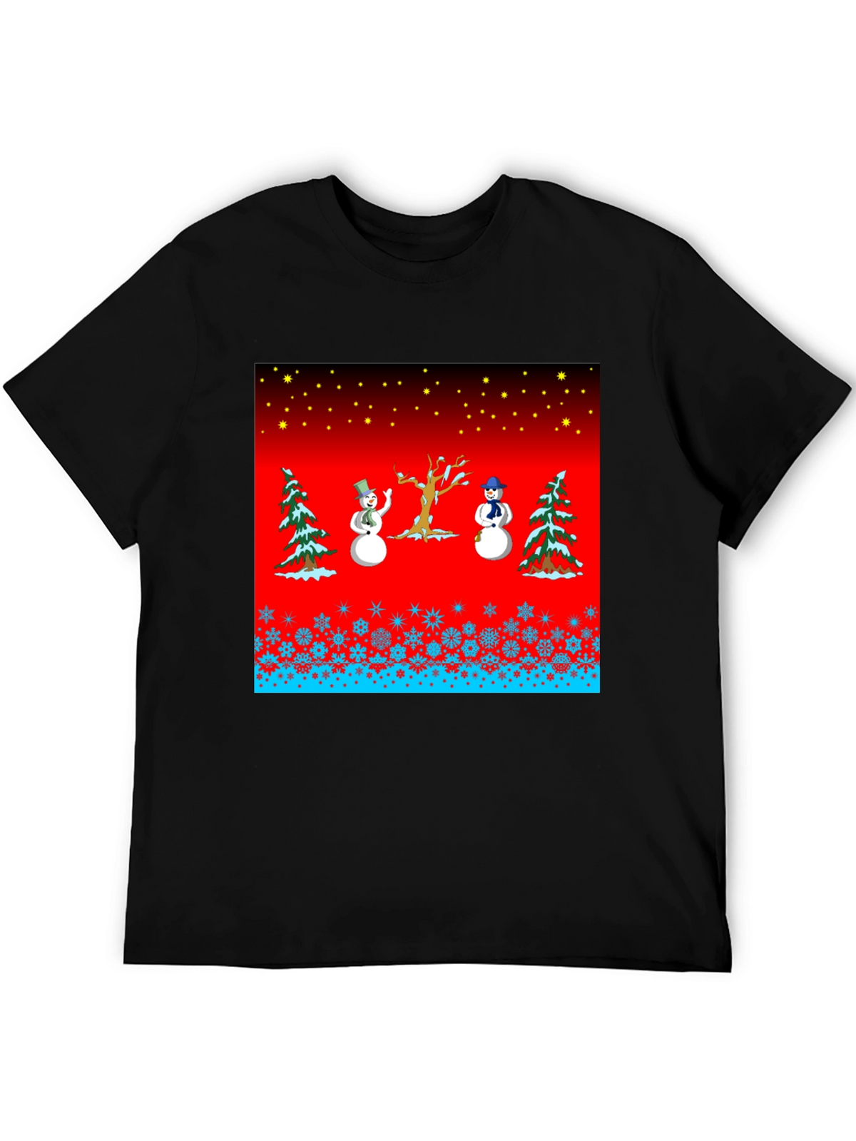 Festive Winter Snowman Graphic Tee