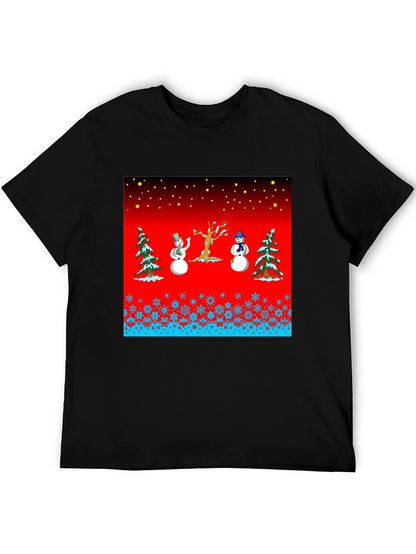 Festive Winter Snowman Graphic Tee