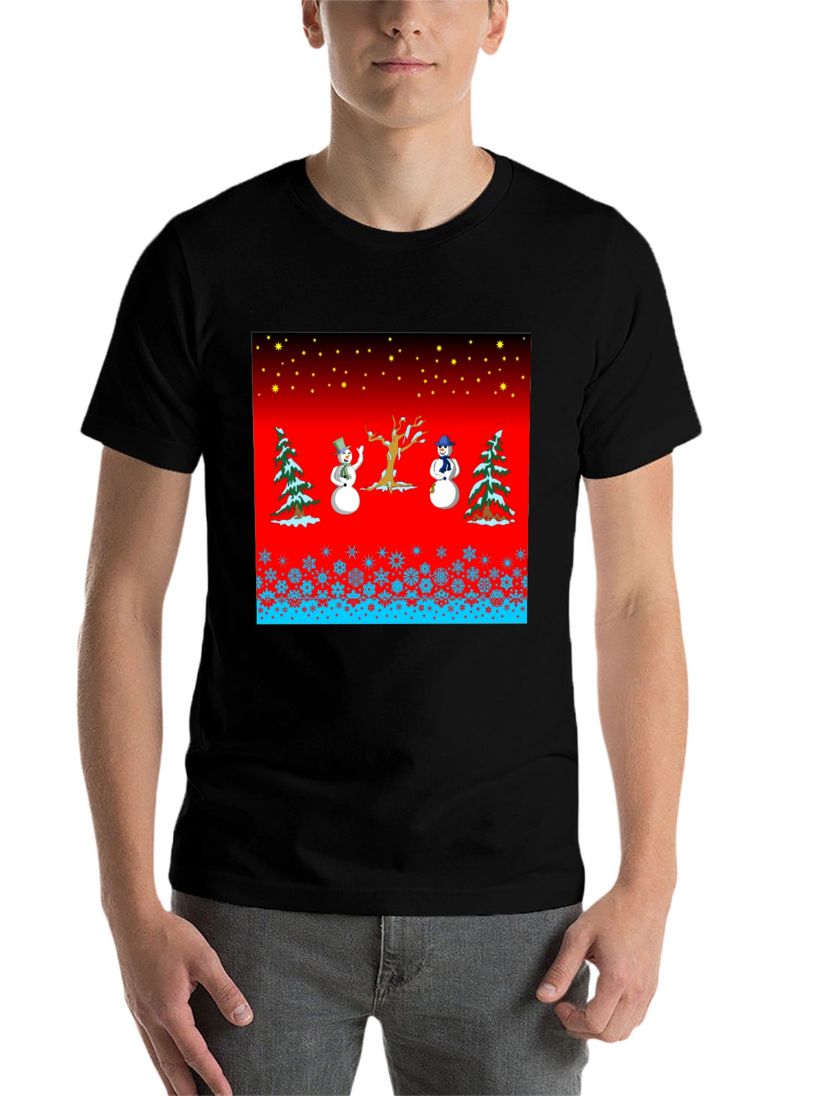 Festive Winter Snowman Graphic Tee