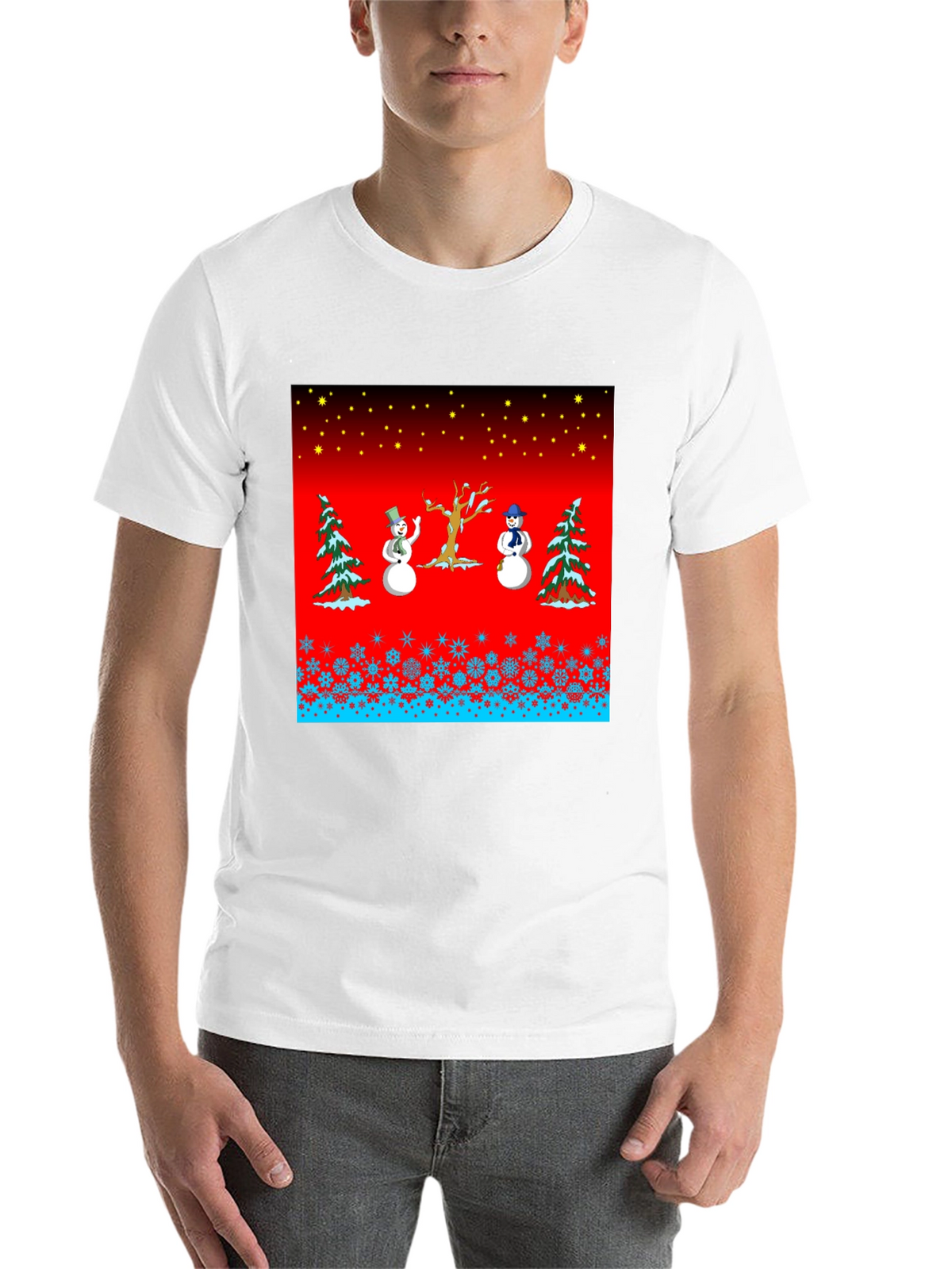 Festive Winter Snowman Graphic Tee