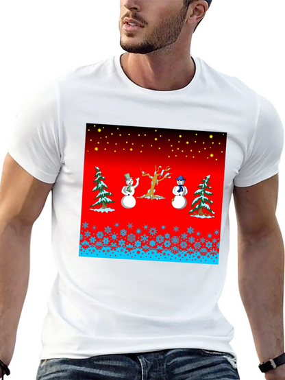 Festive Winter Snowman Graphic Tee