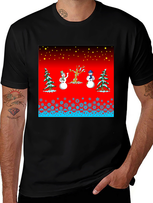 Festive Winter Snowman Graphic Tee