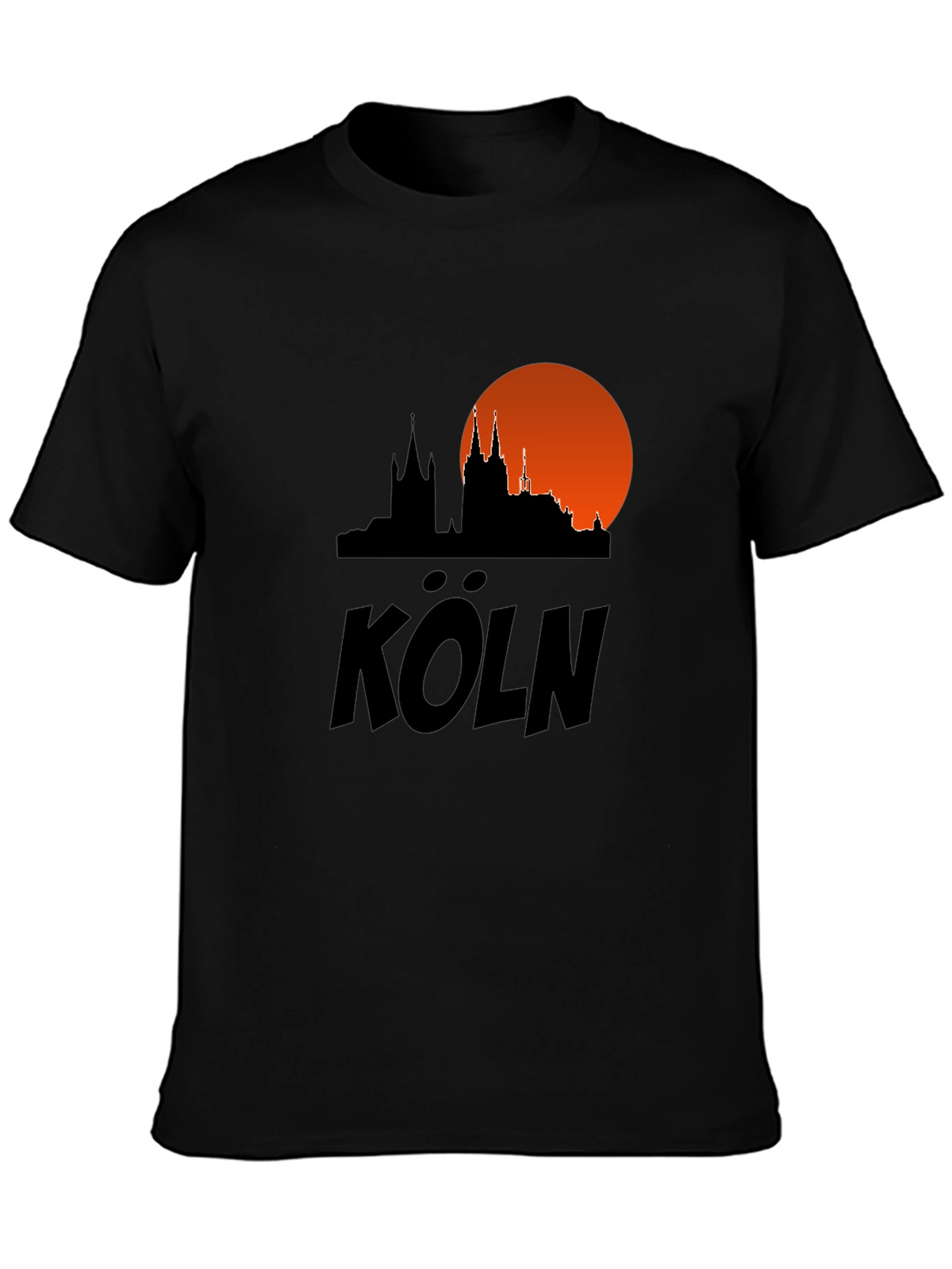 Cologne Skyline T-Shirt - Black Cityscape Tee