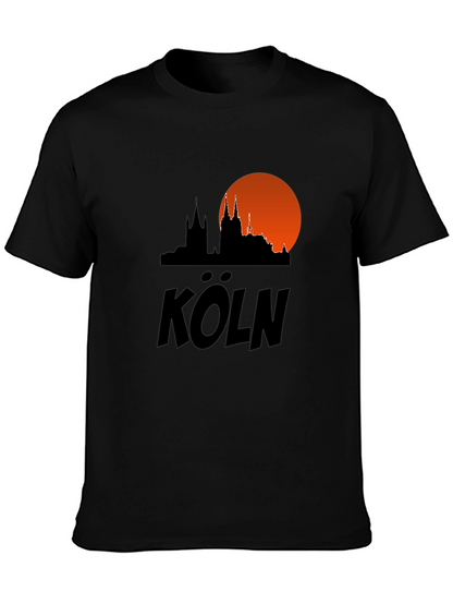 Cologne Skyline T-Shirt - Black Cityscape Tee