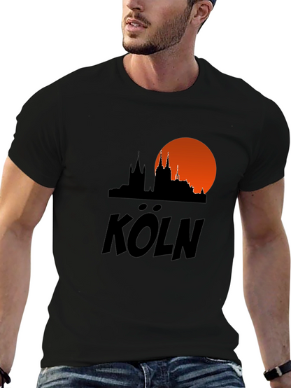 Cologne Skyline T-Shirt - Black Cityscape Tee