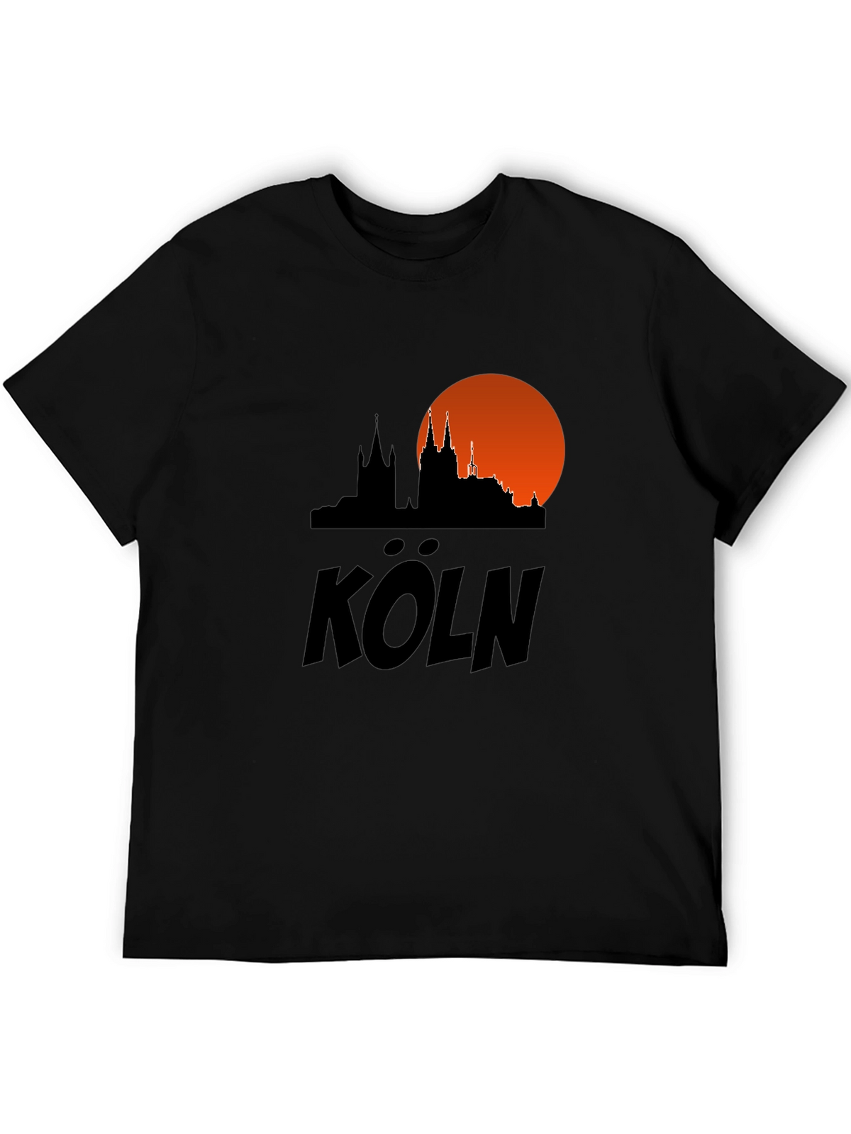 Cologne Skyline T-Shirt - Black Cityscape Tee