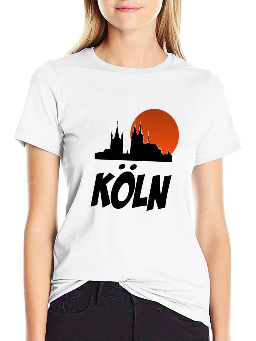Cologne Skyline T-Shirt - Black Cityscape Tee
