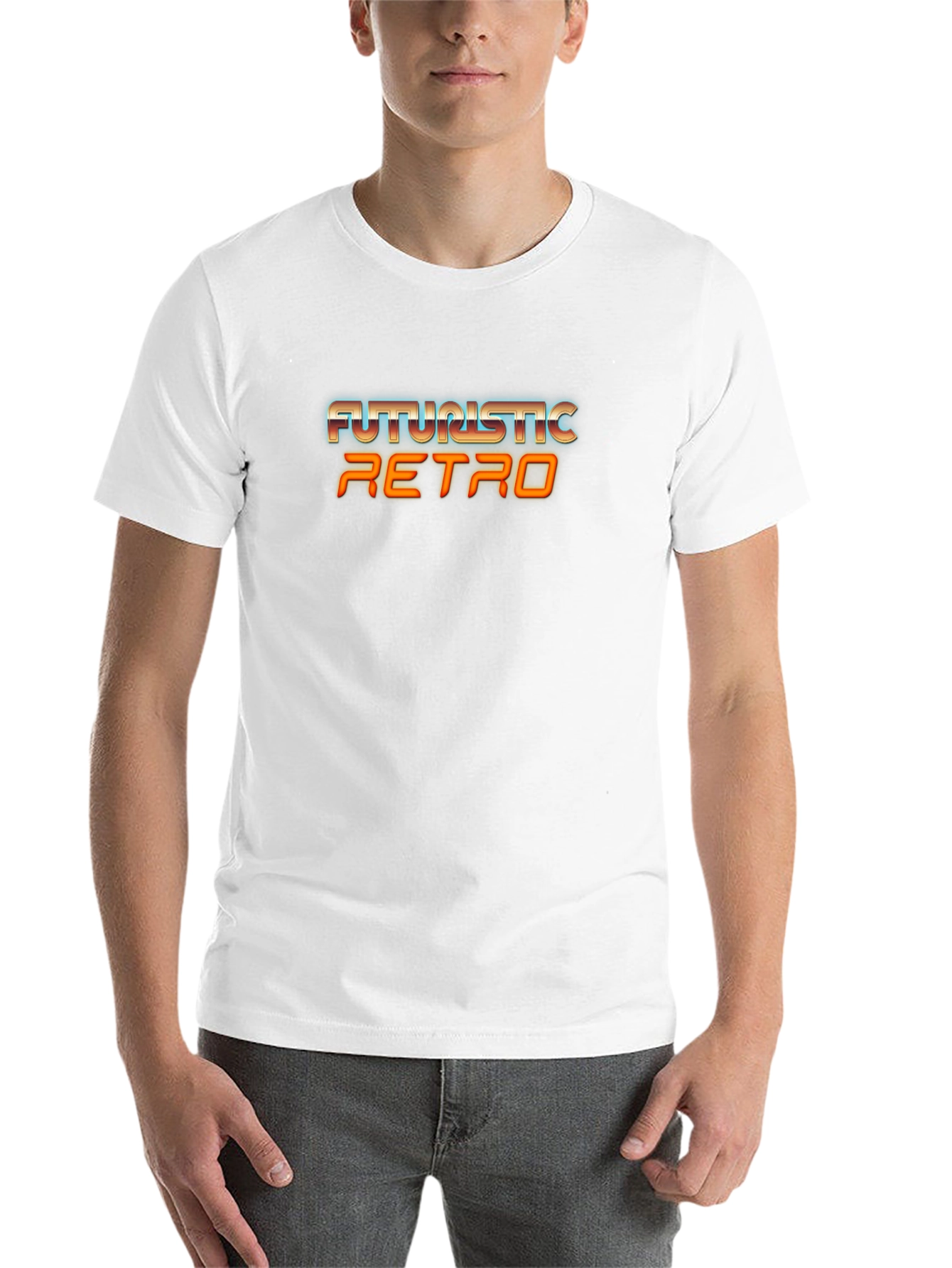 Futuristic Retro Graphic Tee - Black T-Shirt