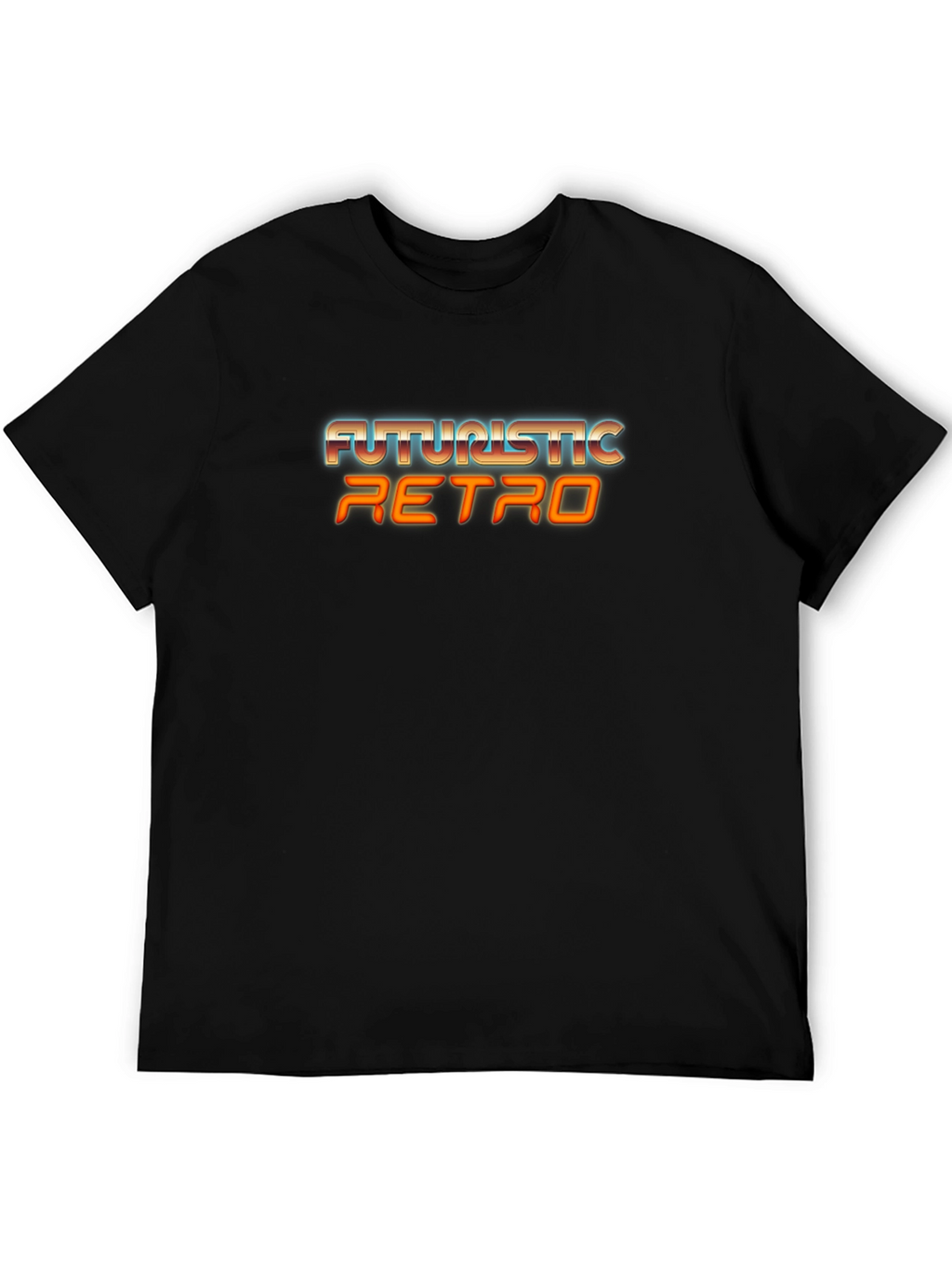 Futuristic Retro Graphic Tee - Black T-Shirt
