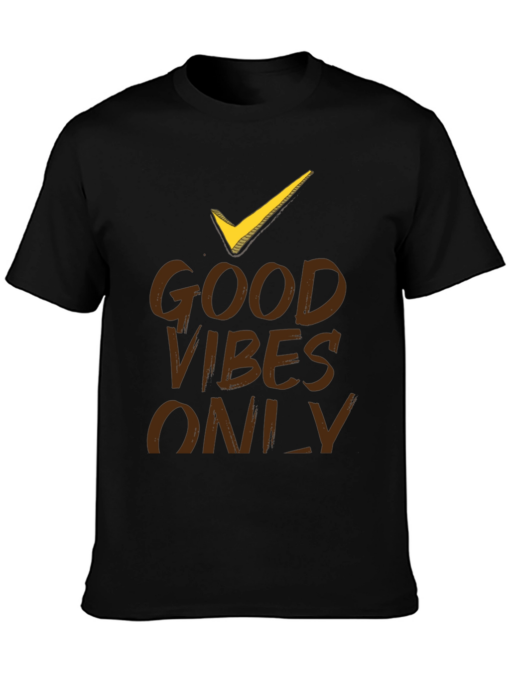 Good Vibes Only Black Graphic T-Shirt