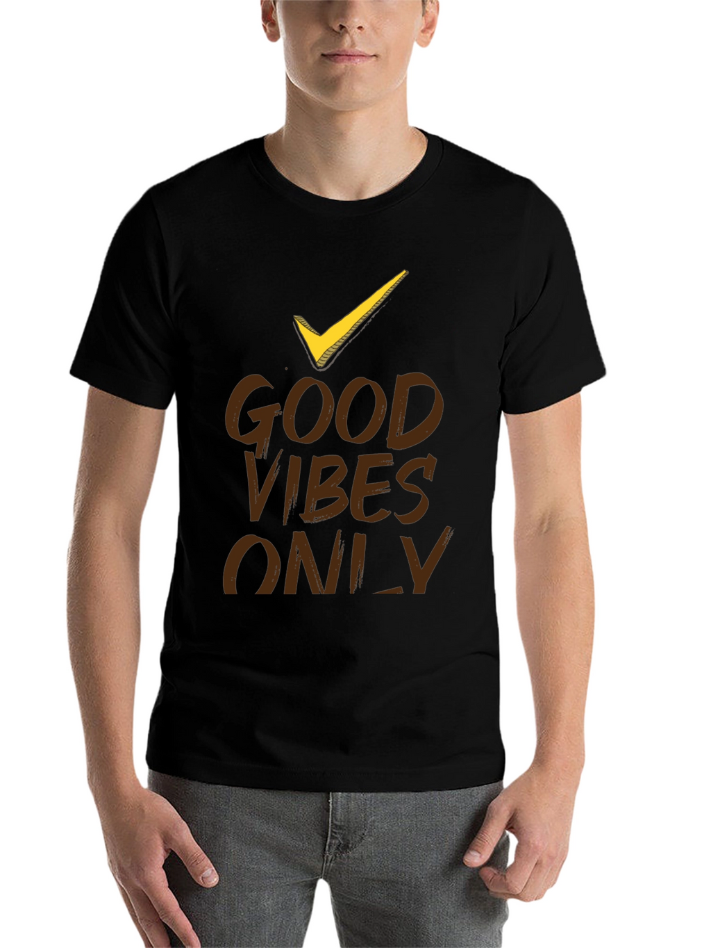 Good Vibes Only Black Graphic T-Shirt