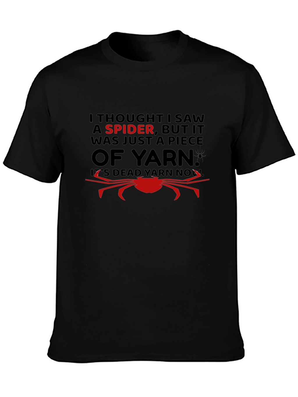 Funny Spider Yarn Graphic T-Shirt