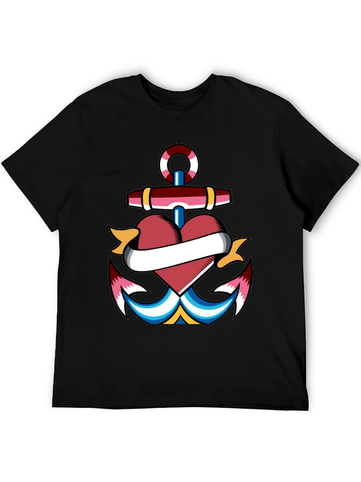 Anchor Heart Tattoo Graphic T-Shirt