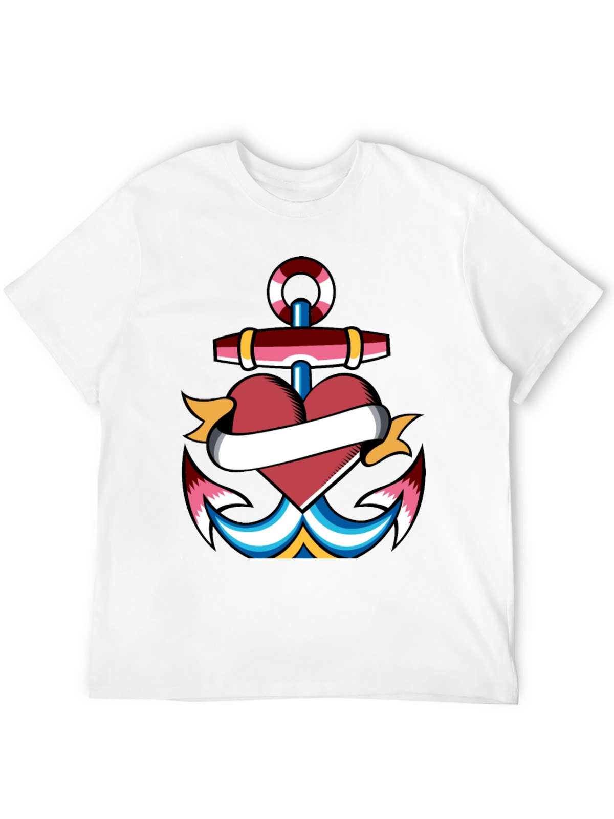 Anchor Heart Tattoo Graphic T-Shirt