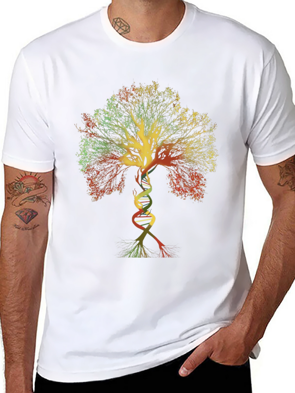 DNA Tree of Life Graphic Tee - Black