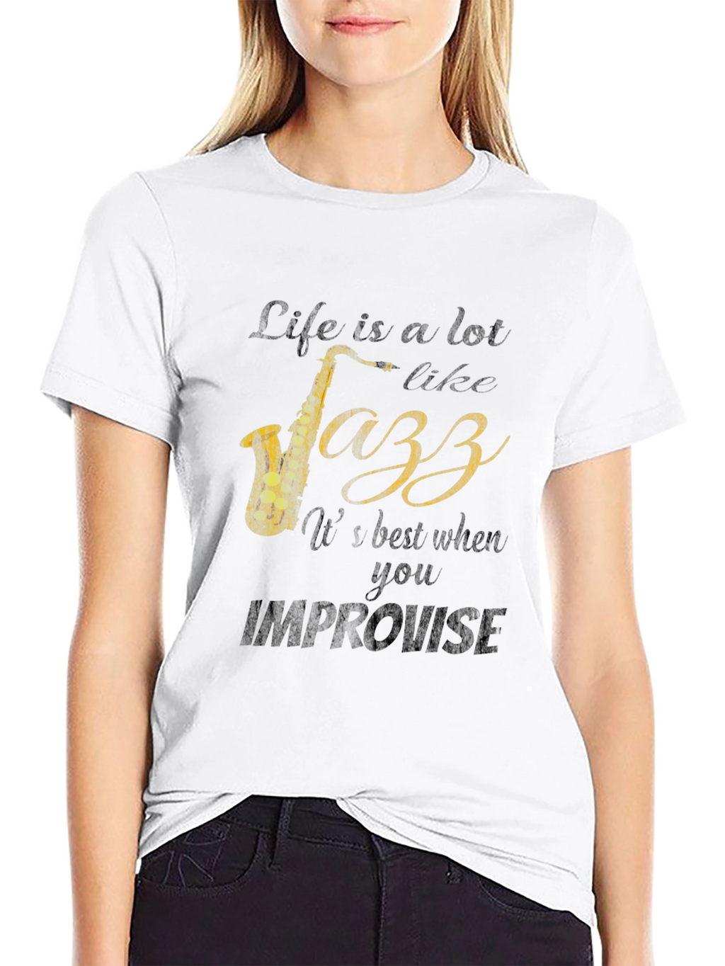Jazz Life Graphic T-Shirt - Improvise Style