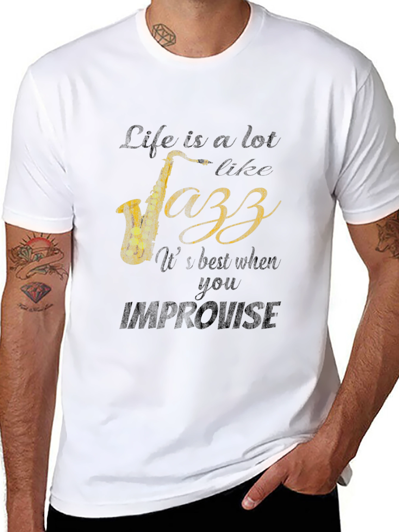 Jazz Life Graphic T-Shirt - Improvise Style