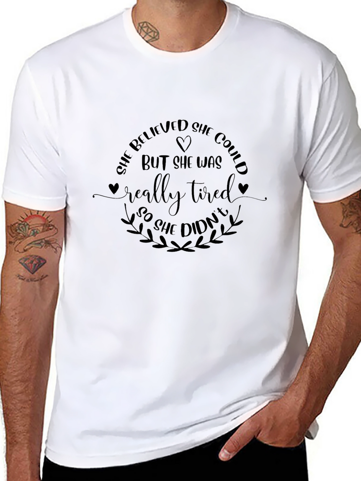 She Believed She Could T-Shirt - Funny Slogan Tee