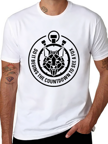 Geometric Fox Countdown T-Shirt