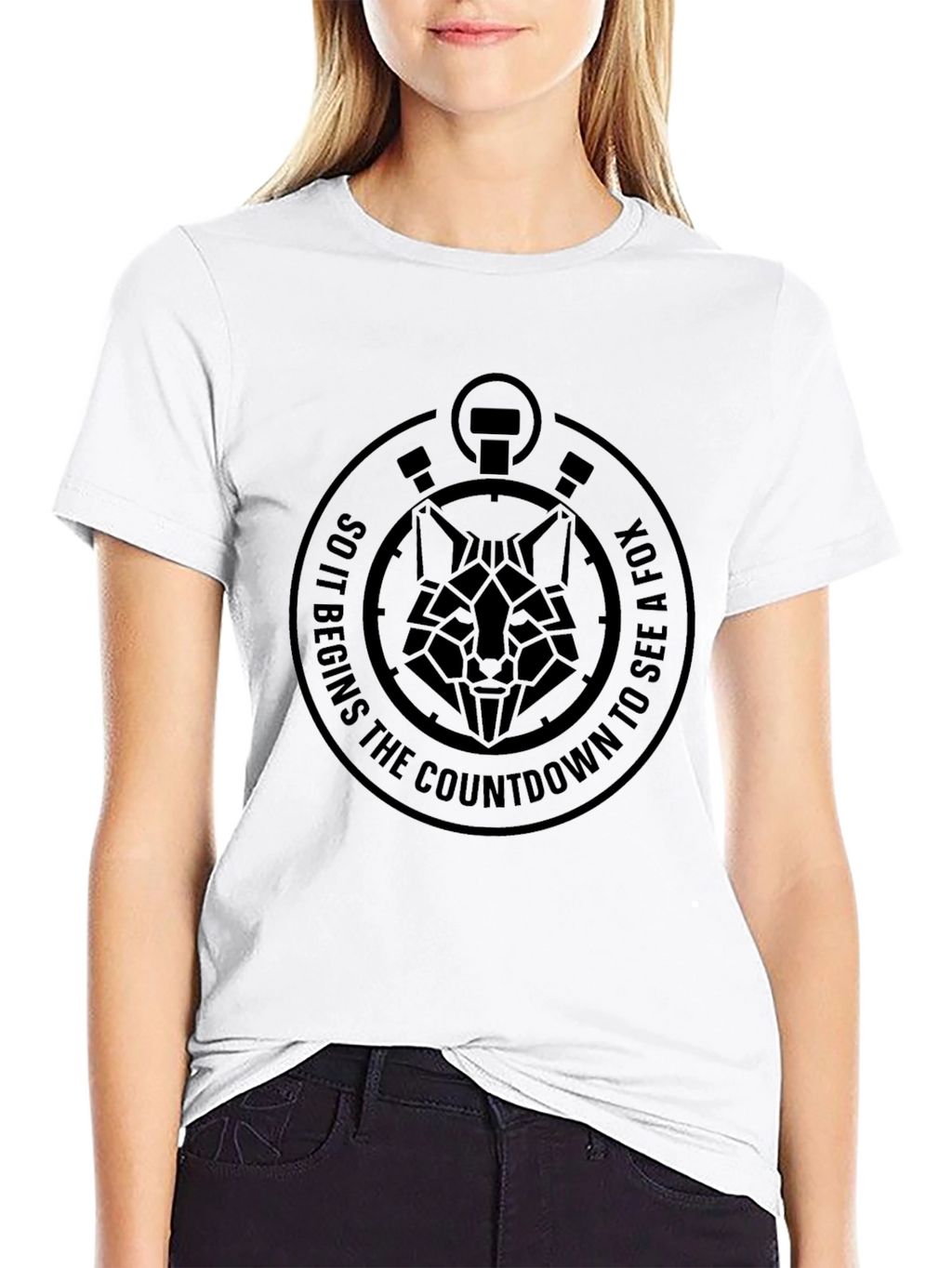Geometric Fox Countdown T-Shirt