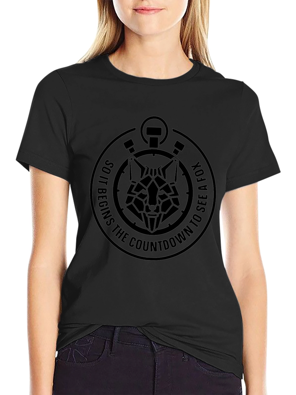 Geometric Fox Countdown T-Shirt