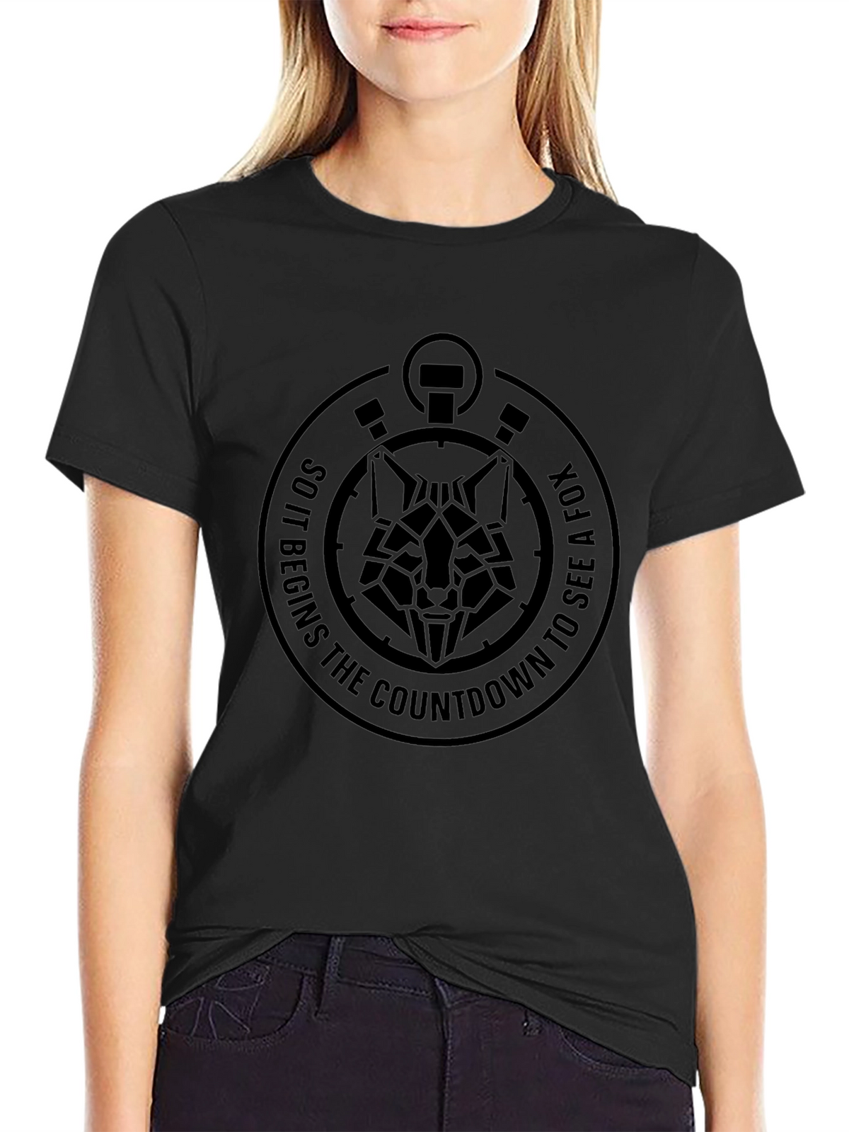 Geometric Fox Countdown T-Shirt