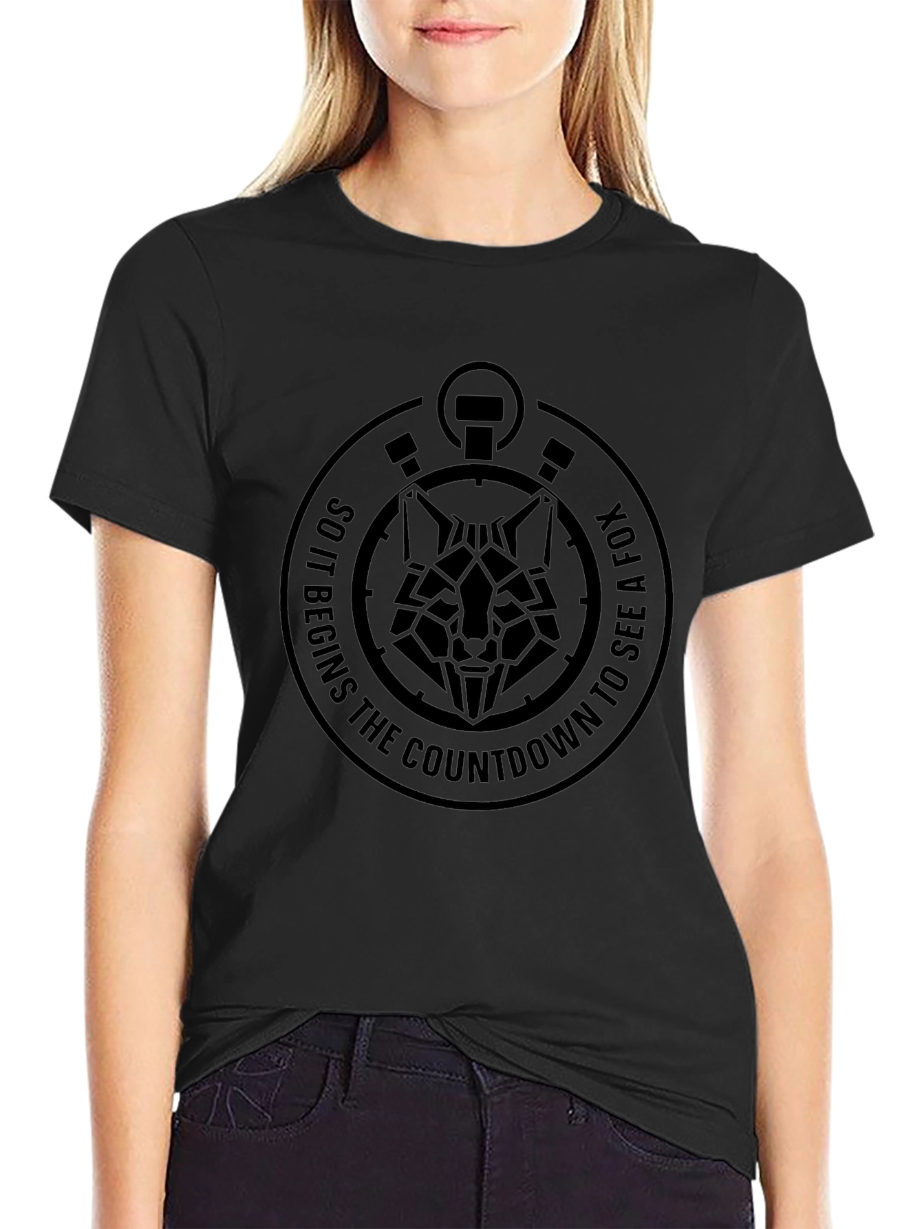 Geometric Fox Countdown T-Shirt