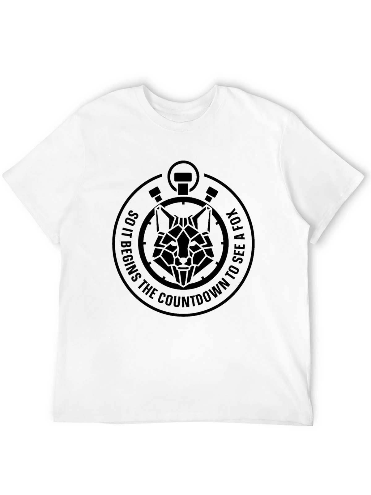 Geometric Fox Countdown T-Shirt