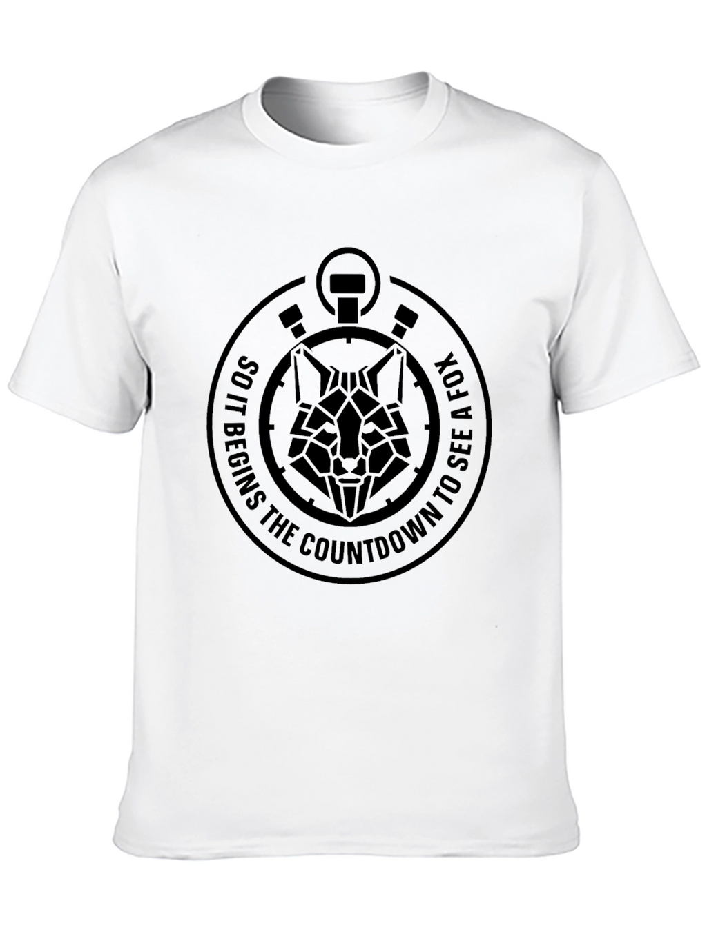 Geometric Fox Countdown T-Shirt
