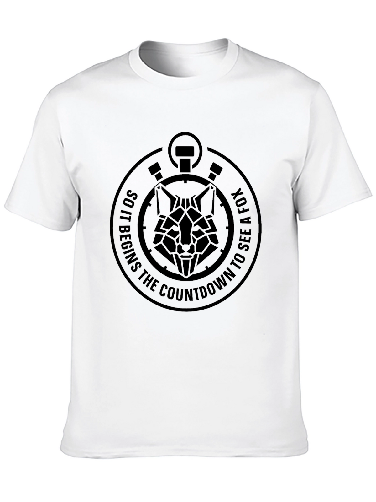Geometric Fox Countdown T-Shirt