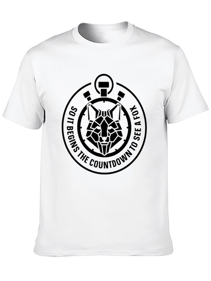 Geometric Fox Countdown T-Shirt