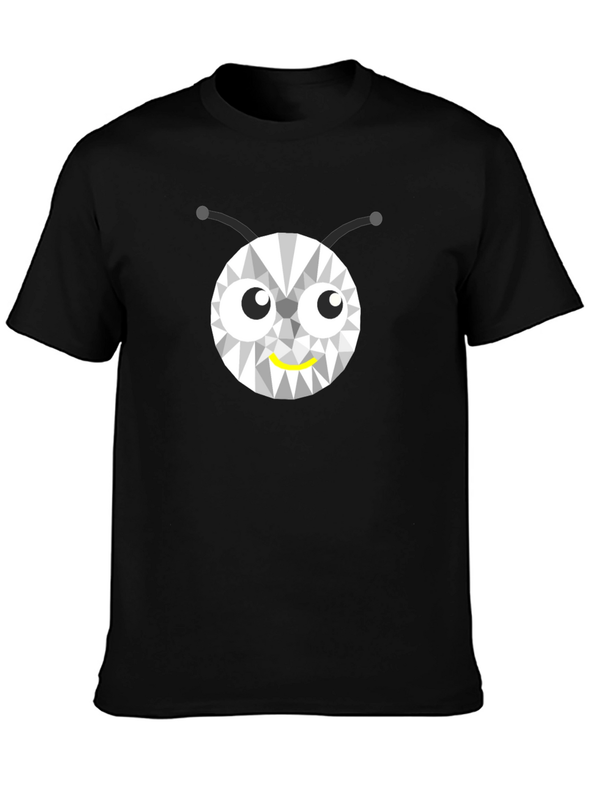 Geometric Bug Graphic Tee - Modern Style