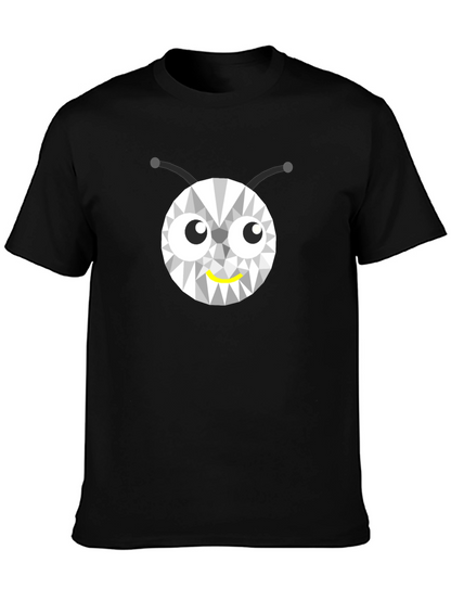 Geometric Bug Graphic Tee - Modern Style